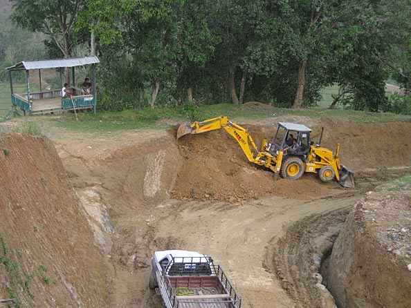 Opening approach road